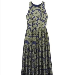 NWT BANANA REPUBLIC | Blue/Green Floral Maxi Dress